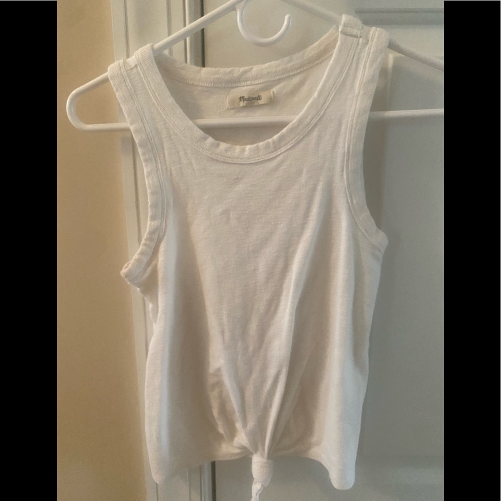 Madewell tank top (knitted). White. Size XS.